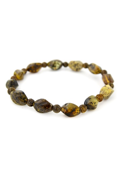 Kehribar Bileklik Özel Tasarım Ambergold Blk23-40 Çok Renkli