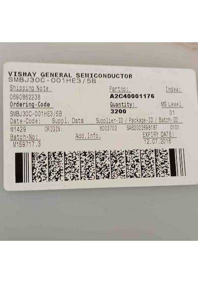 Smbj30c-001he3/5b 30v 600w Smd Transil Diyot 40 Adet