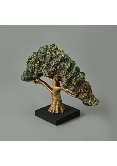 Deco Bonsai Dekor - Yeşil / Kahverengi - 22 Cm