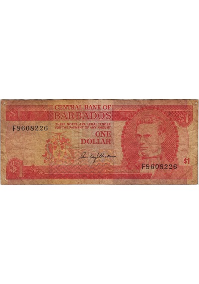 Barbados 1 Dolar 1973 Temiz.