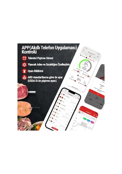 Thermopro Tp962 Bluetooth, Digital,çift Problu Profesyonel Et Termometresi