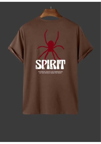 Kozia Outdoors Malkoçbey Spırınt Baskılı Overisze Unisex Basic T-shirt Kahverengi