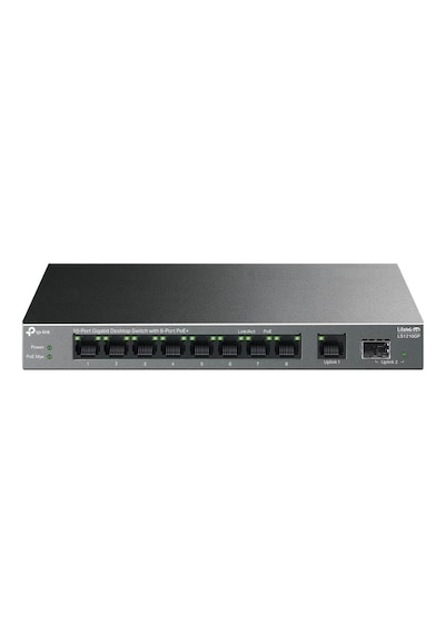Tp-link Ls1210gp 8 Port Poe+ 10-100-1000 Mbps + 1 Port Sfp Switch Metal Kasa
