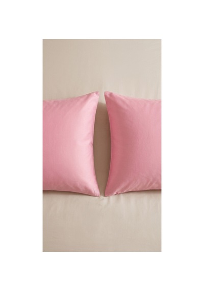 2'li Pamuklu Kumaş Yastık Kılıfı Seti Pembe - 880722868 Pembe