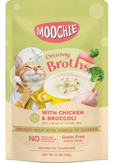 Moochie Tavuklu Brokolili Tahılsız Kedi Çorbası 40 G