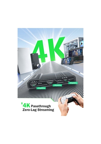 Lemorele Ac09 4k 60hz Hdmı Video Capture Card - Obs Twitch Yayıncı Ses/görüntü Yakalama Kartı  Gecikme Ps5 / Xbox / Pc / Mac / Kamera Uyumlu