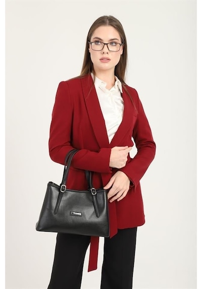 Silver Polo Sp1252 Kadın El Çantası Düz Siyah-siyah