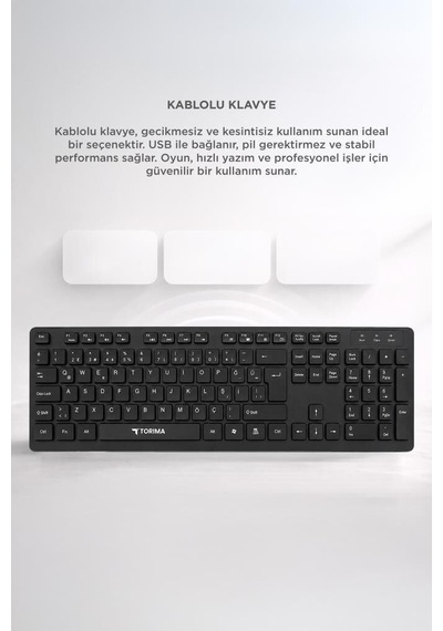 Özel Seri Mekanik Hızlı Model Kablolu Q Klavye Bilgisayar Ofis Klavyesi Tk02 Siyah