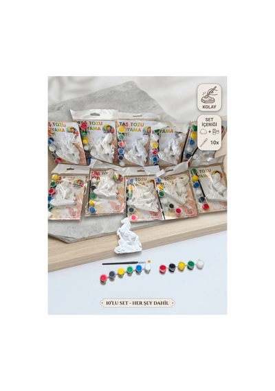 10 Lu At Figürlü Boyama Seti Taş Boyama Etkinlik Seti - 931394913