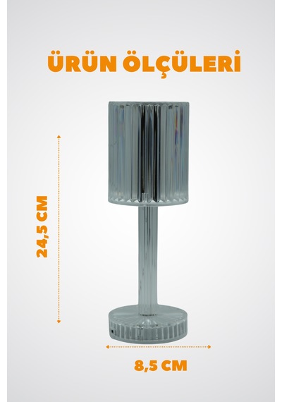 Hangast Hl-006 Kristal Şarjlı Masa Lambası Ledli Akrilik 3renk