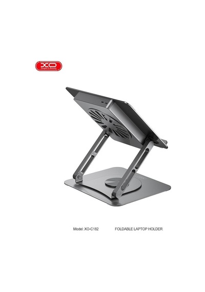 C182 Fanlı Metal 360 Dönebilen 17,3 İnç Katlanabilir Dizüstü Bilgisayar Standı