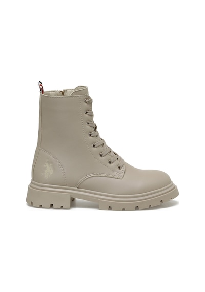 U.s. Polo Assn. Halles 3pr Bej Kadın Biker Bot 000000000101479760 Bej