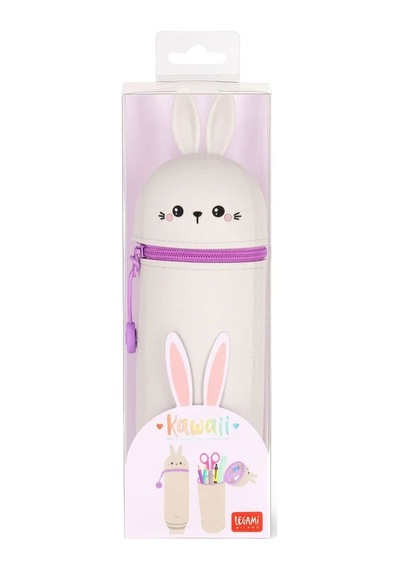Legami Kawaii 2-ın-1 Silikon Kalem Çantası Tavşan Ka0014 Çok Renkli