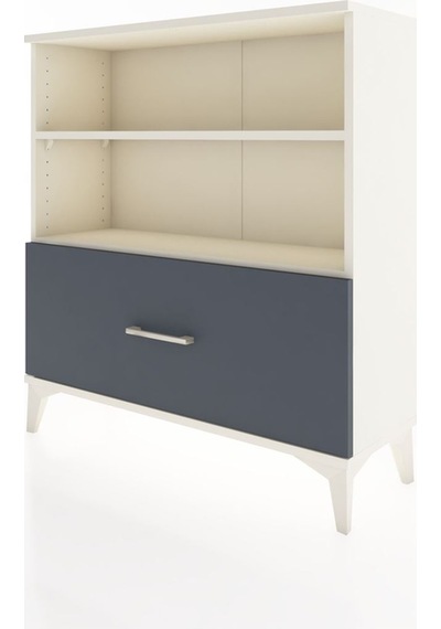Arges Şifonyer 2 Raflı Tek Çekmeceli 88x30x96 Aytaşı-antrasit Aytaşı