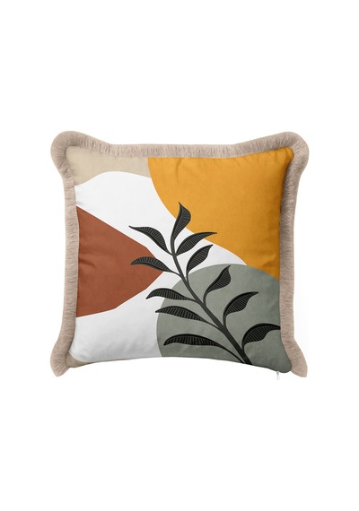 Modern Geometrik Saçaklı Yastık Kılıfı - Yaprak Motifli Retro Hardal Yeşil Püsküllü Kırlent Kılıfı Okyanus Deniz Mavisi Modern Geometrik Saçaklı Yastık Kılıfı - Yaprak Motifli Retro Hardal Yeşil Püsküllü Kırlent Kılıfı Okyanus Deniz Mavisi