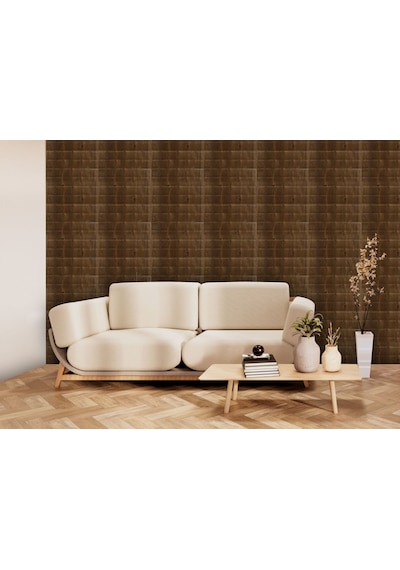3 Boyutlu Duvar Paneli Kabartmalı Metro Dikdörtgen Desen Pvc 41x41 Cm/ 6 Adet /1 M² Antik
