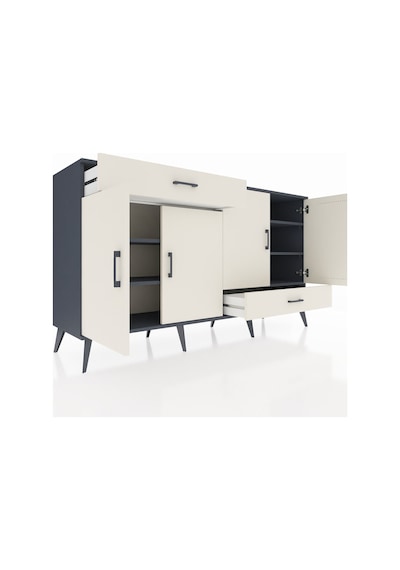 Hyperion Konsol 5 Raflı 2 Çekmeceli 4 Kapaklı 176x44x99 Antrasit- Antrasit-aytaşı Hyperion Konsol 5 Raflı 2 Çekmeceli 4 Kapaklı 176x44x99 Antrasit- Antrasit-aytaşı