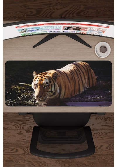 Karadeniz Kaplanı Kaymaz Dikişli Kauçuk Oyuncu Mousepad V5 - 70x30 Xl Gaming Mouse Pad Fare Altlığı