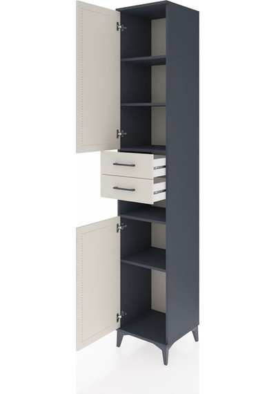Hyperion Dolap 5 Raflı 2 Çekmeceli 2 Kapaklı 44x44x243 Antrasit-aytaşı Antrasit Hyperion Dolap 5 Raflı 2 Çekmeceli 2 Kapaklı 44x44x243 Antrasit-aytaşı Antrasit