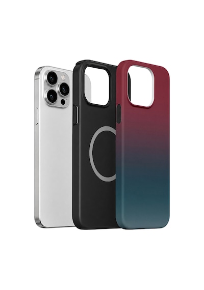 Velvoria Valestra Teal Plum Gradient Apple iPhone Uyumlu 14 Pro Magsafe Koruma Kılıfı Valestra Magline - Teal Plum Gradient