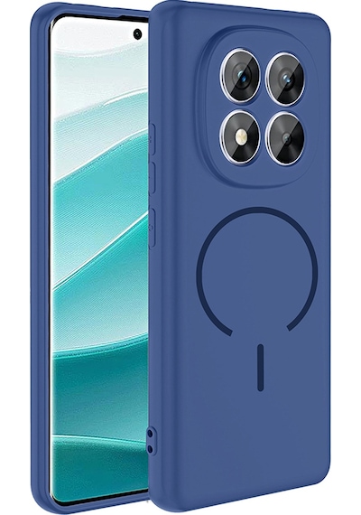 Redmi Note 14 Pro 4g Kılıf M-safe Şarj Özellikli Mkst Meta Kapak - Lacivert Lacivert