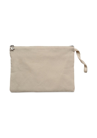 Zepplin Giyim Diyetisyen - Nutritionist Clutch Astarlı Cüzdan / El Çantası Krem