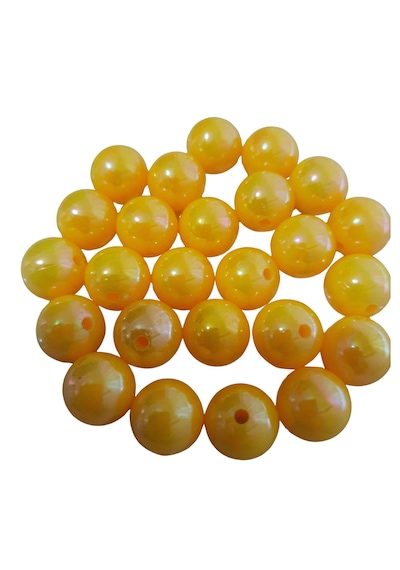 16mm Parlak Sarı Sazan Boncuk