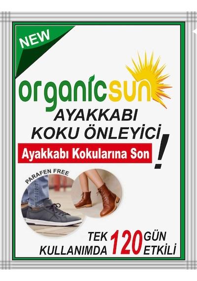 Organicsun 5'li Paket Ayakkabı Koku Önleyici Giderici Toz