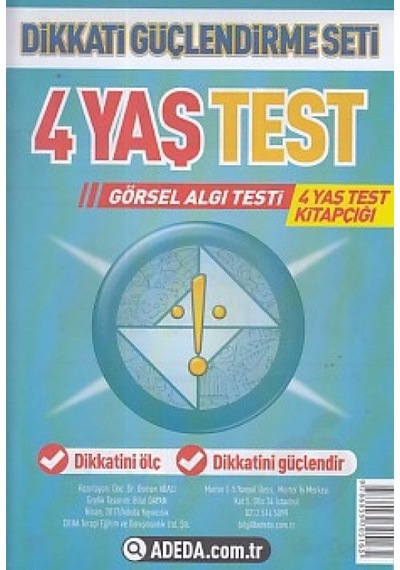 Dikkati Güçlendirme Seti 4 Yaş Test - Sptl-759028