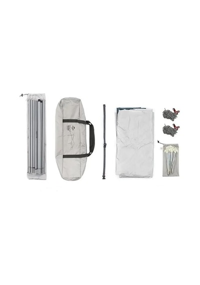 Naturehike Hexagon Sunrise Canopy 3.5x4 Mt Tarp Güneş Ve Rüzgar Koruma Tentesi Gri - Mavi