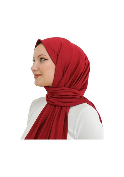 Modish Group Şal Tesettür Başörtüsü Premium Kumaş Eşarp Uzun Islami Giyim Viskon - Bordo Bordo