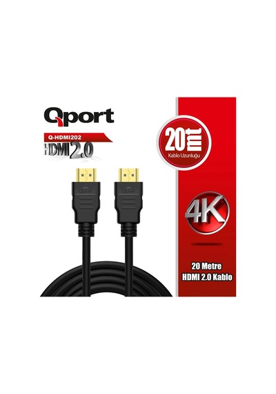 Qport Q-hdmı202 Hdmı 2.0 Versiyon 4k 60hz 20 Metre Kablo