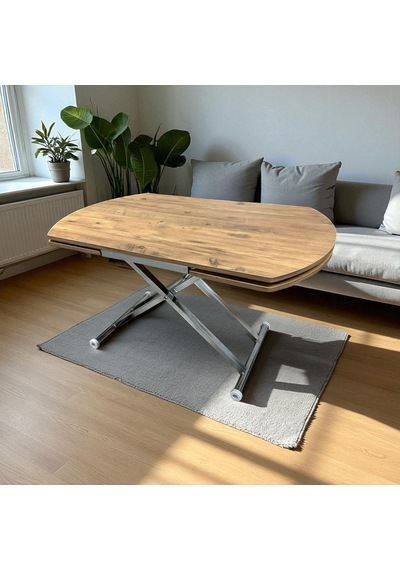 Oval Yan Baştan Açılır Akıllı Masa Üst Tabla Mdf Yüksekliği Ayarlanabilir Pratik Krom Kaplama Atlantik - Çam Oval Yan Baştan Açılır Akıllı Masa Üst Tabla Mdf Yüksekliği Ayarlanabilir Pratik Krom Kaplama Atlantik - Çam
