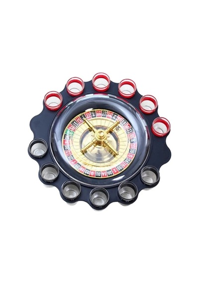 12'li Shot Bardaklı Rulet Oyunu Siyah Alk2547