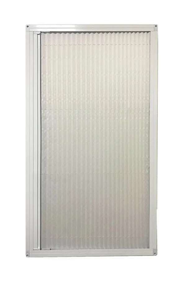Plise Akordiyon Sürme Kapı İstenilen Ölçüde Yapılır Max 110x240 Beyaz Perde En 110'a Kadar / Boy 240'a Kadar