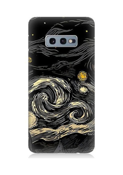 Samsung Galaxy S10e Uyumlu Yıldızlı Gökyüzü Desenli Silikon Kılıf