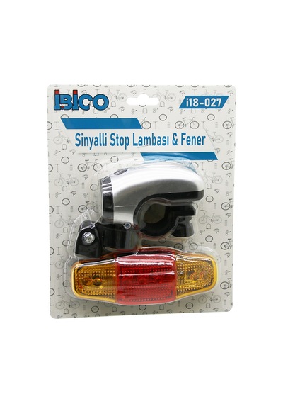 Led Bisiklet Ön Far Ve Sinyalli Stop Lambası Sarı