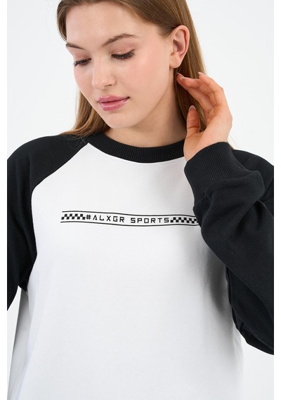 Alexander Gardi Baskılı Regular Fit Sweatshirt Unx-731-00-wn Beyaz - Siyah