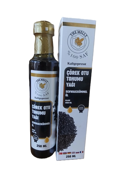 The Melly Çörekotu Tohumu Yağı 250 Ml Soğuk Pres Çörek Otu Yağı 2adet, Melly