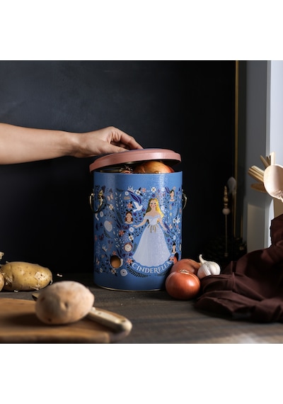 Tales Cinderella Desenli Metal Soğanlık, 17.5 X 22.5 Cm, 5 Lt