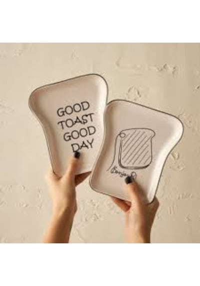 Toast 8 Parça Kahvaltı Takımı Beyaz - Siyah