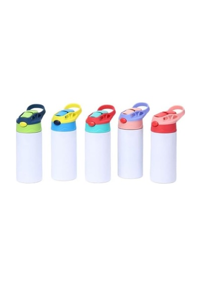 Çelik İçli Termos 360 Ml Mavi Skm008 Açık Beyaz