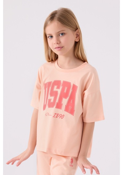 U.S. Polo Assn. Kız Çocuk Pembe Bermuda Takım 5274-43750 Pembe