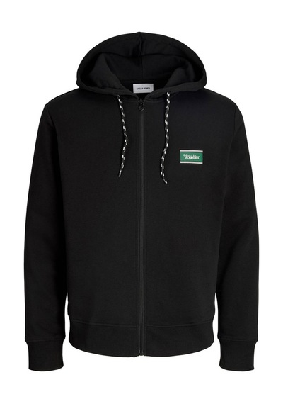 Jack & Jones Jjbuster Zıp Hood Bts Fermuarlı Siyah Erkek Sweatshirt 12298627