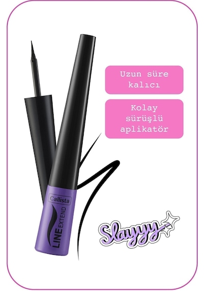 Callista Line Extend Dipliner Uzun Süre Kalıcı - 01 Bossgirl Black - Siyah
