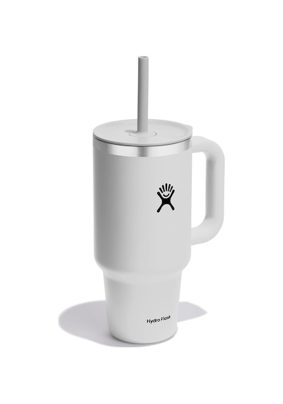 Beyaz Her Yerde Seyahat Tumbler 32oz