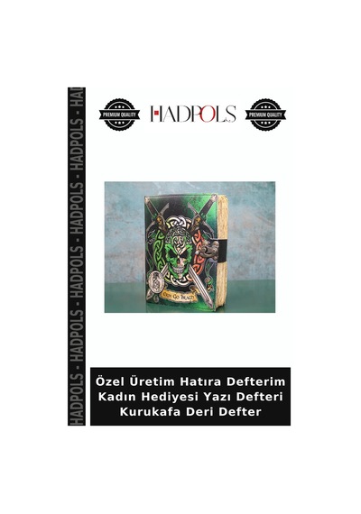 Özel Üretim Hatıra Defterim Kadın Hediyesi Yazı Defteri Kurukafa Deri Defter Çok Renkli