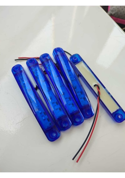 10 Adet 9 Led'li Parmak Led Mavi Kamyon Tır Ve 12/24 Volt Araçlar Aksesuar Dorse & Etek Lambası