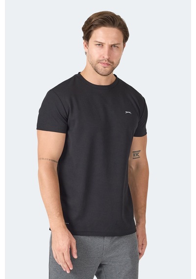 Slazenger OMAR KTN Erkek  Siyah Tişört