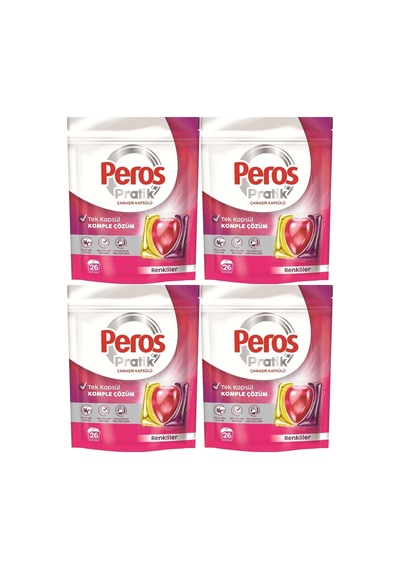 Pratik Matik Çamaşır Deterjanı Kapsülü - Tableti 104 Adet Renkliler 4pk 26